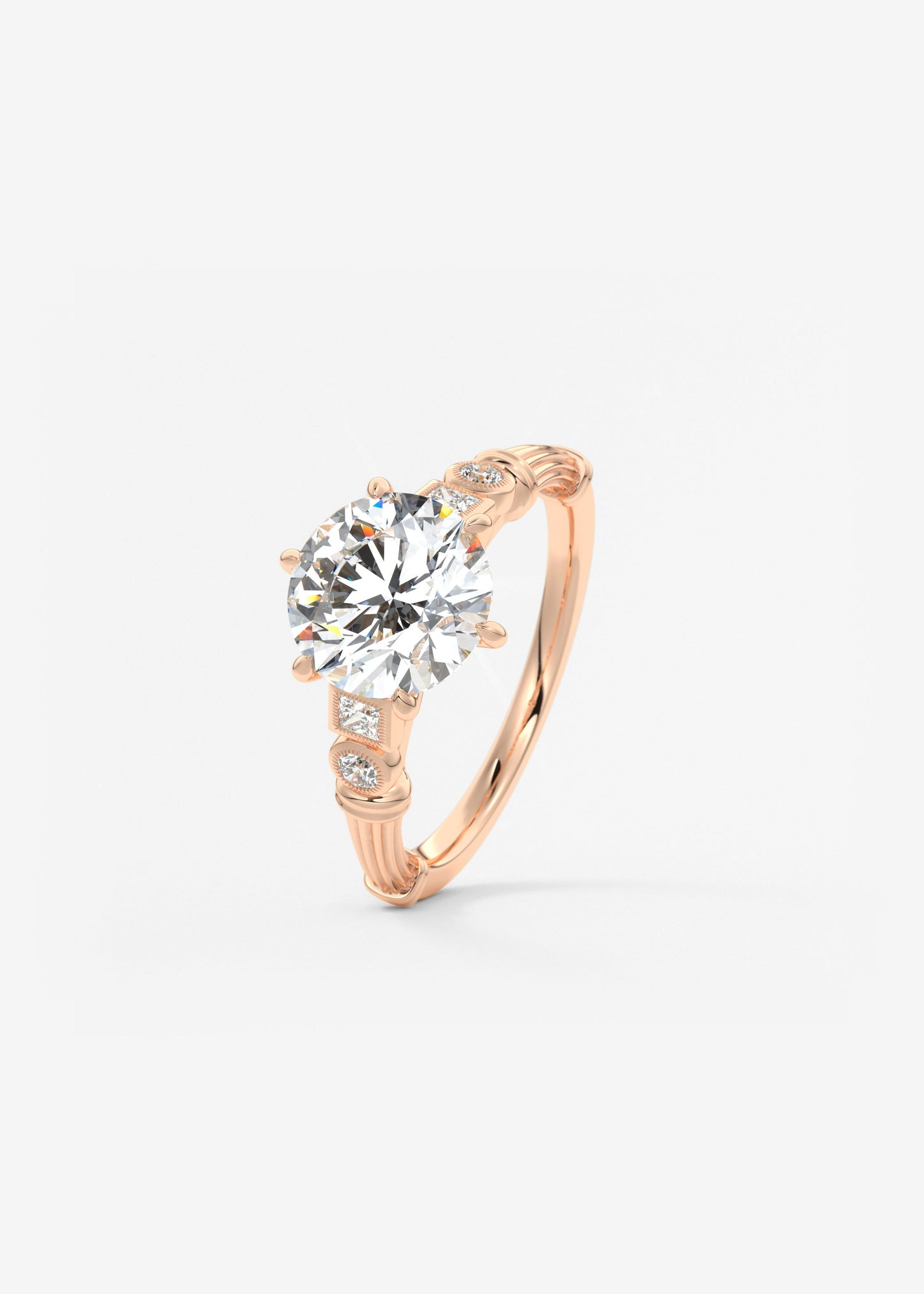 Oval Solitaire With Raised Basket Gallery Lab Grown Diamond Engagement Ring