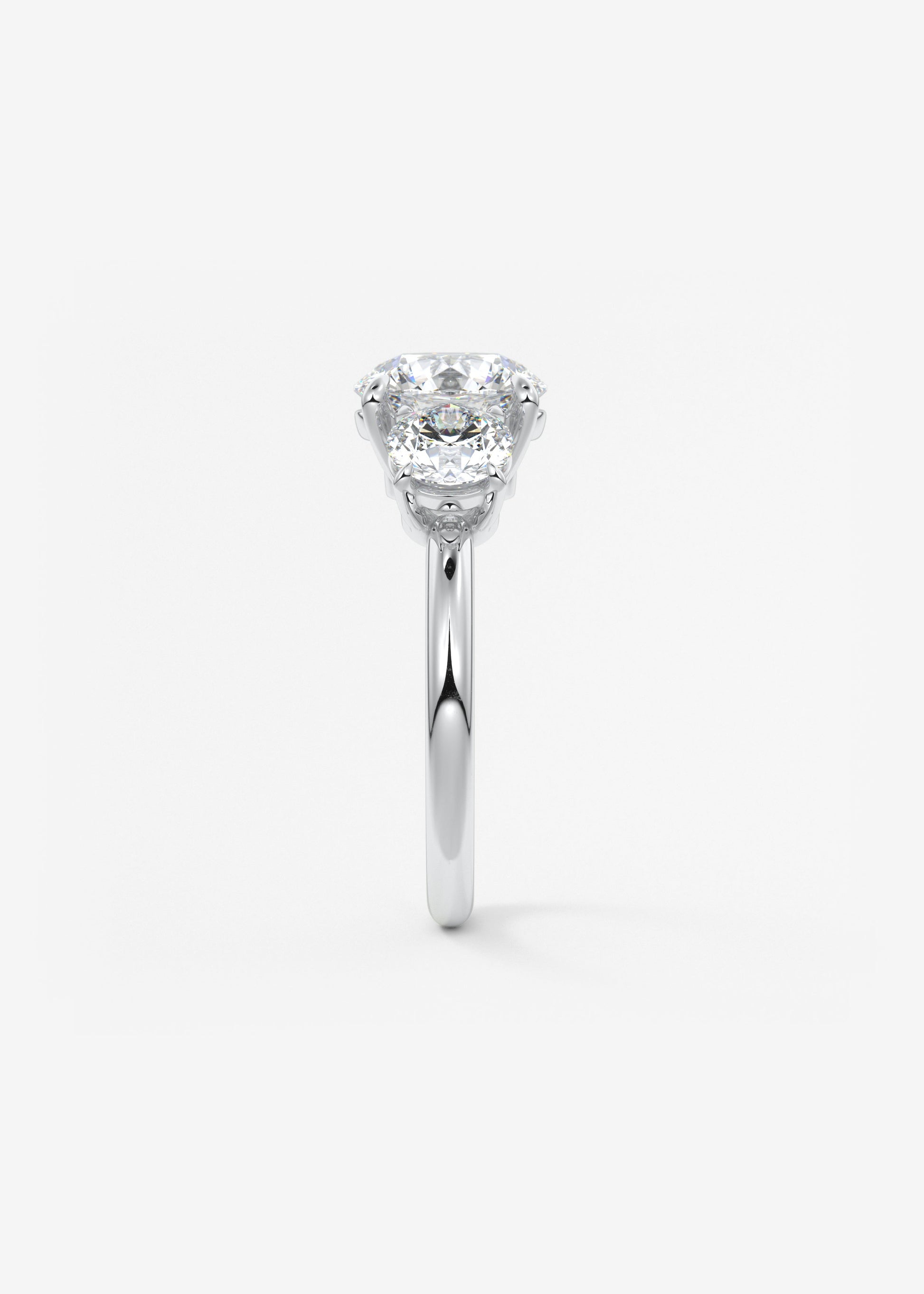 Oval Solitaire With Raised Basket Gallery Lab Grown Diamond Engagement Ring