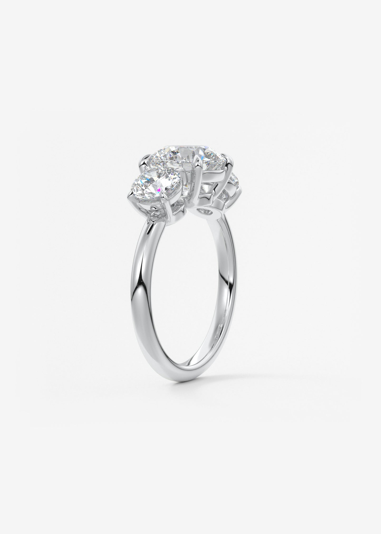 Oval Solitaire With Raised Basket Gallery Lab Grown Diamond Engagement Ring