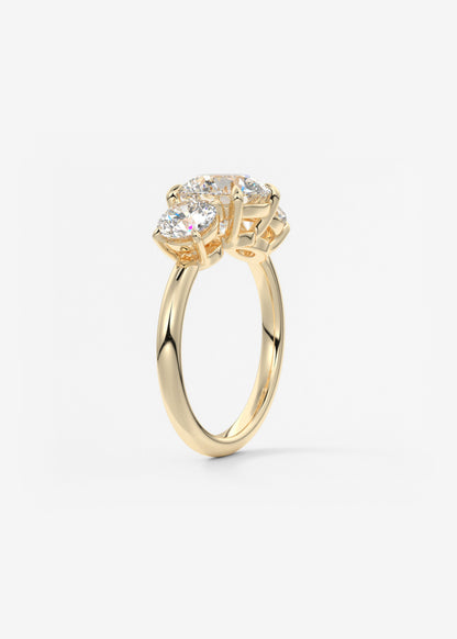 Oval Solitaire With Raised Basket Gallery Lab Grown Diamond Engagement Ring