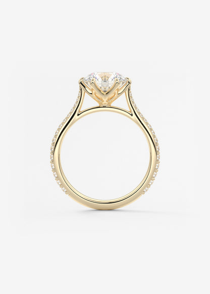 Oval Solitaire With Raised Basket Gallery Lab Grown Diamond Engagement Ring