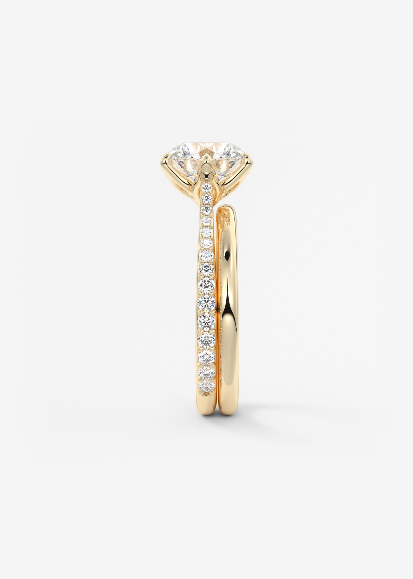 Oval Solitaire With Raised Basket Gallery Lab Grown Diamond Engagement Ring