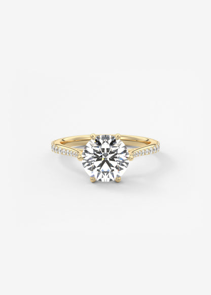 Oval Solitaire With Raised Basket Gallery Lab Grown Diamond Engagement Ring