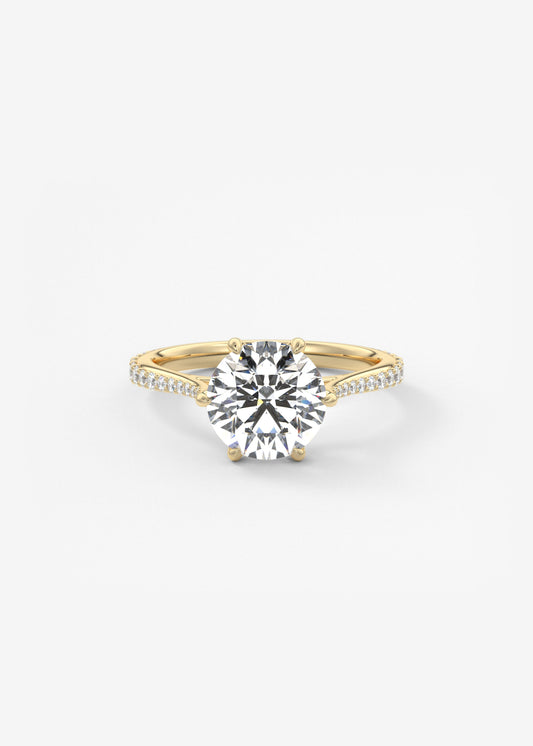 Oval Solitaire With Raised Basket Gallery Lab Grown Diamond Engagement Ring