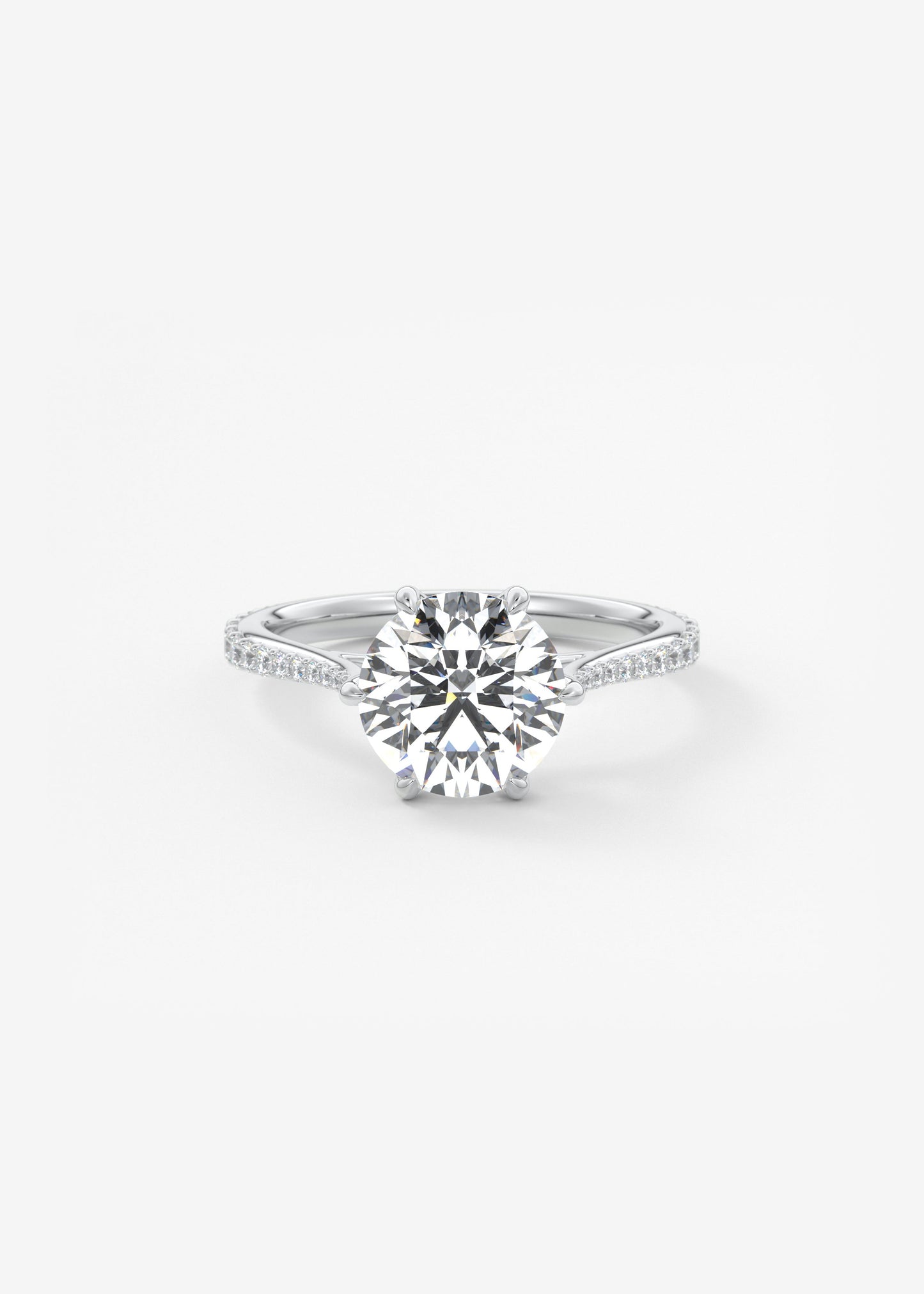 Oval Solitaire With Raised Basket Gallery Lab Grown Diamond Engagement Ring
