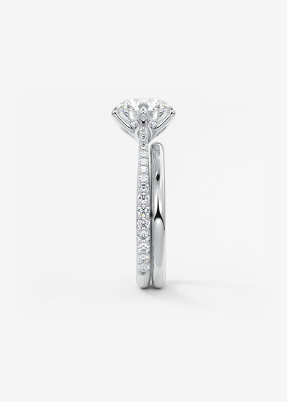 Oval Solitaire With Raised Basket Gallery Lab Grown Diamond Engagement Ring