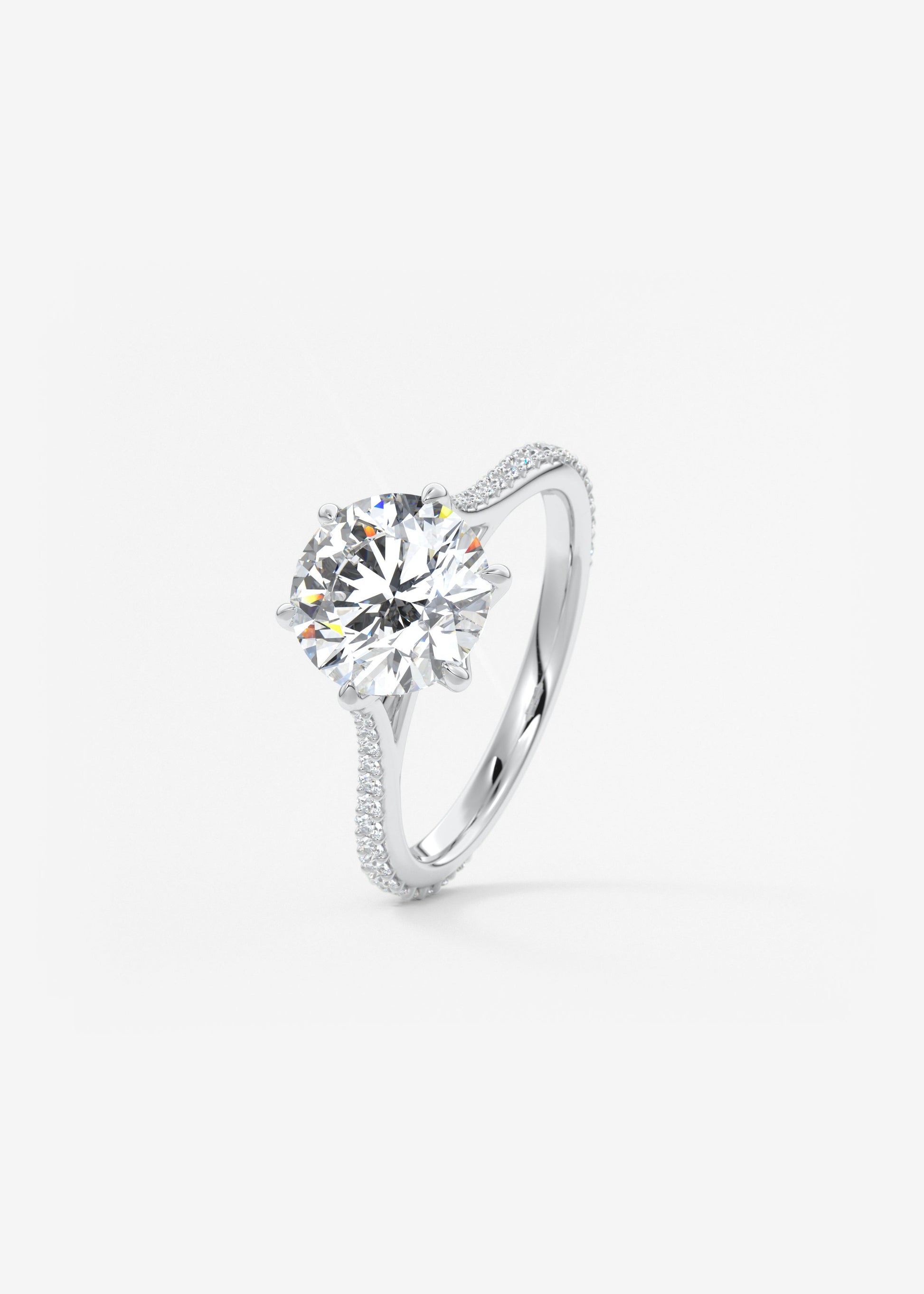 Oval Solitaire With Raised Basket Gallery Lab Grown Diamond Engagement Ring