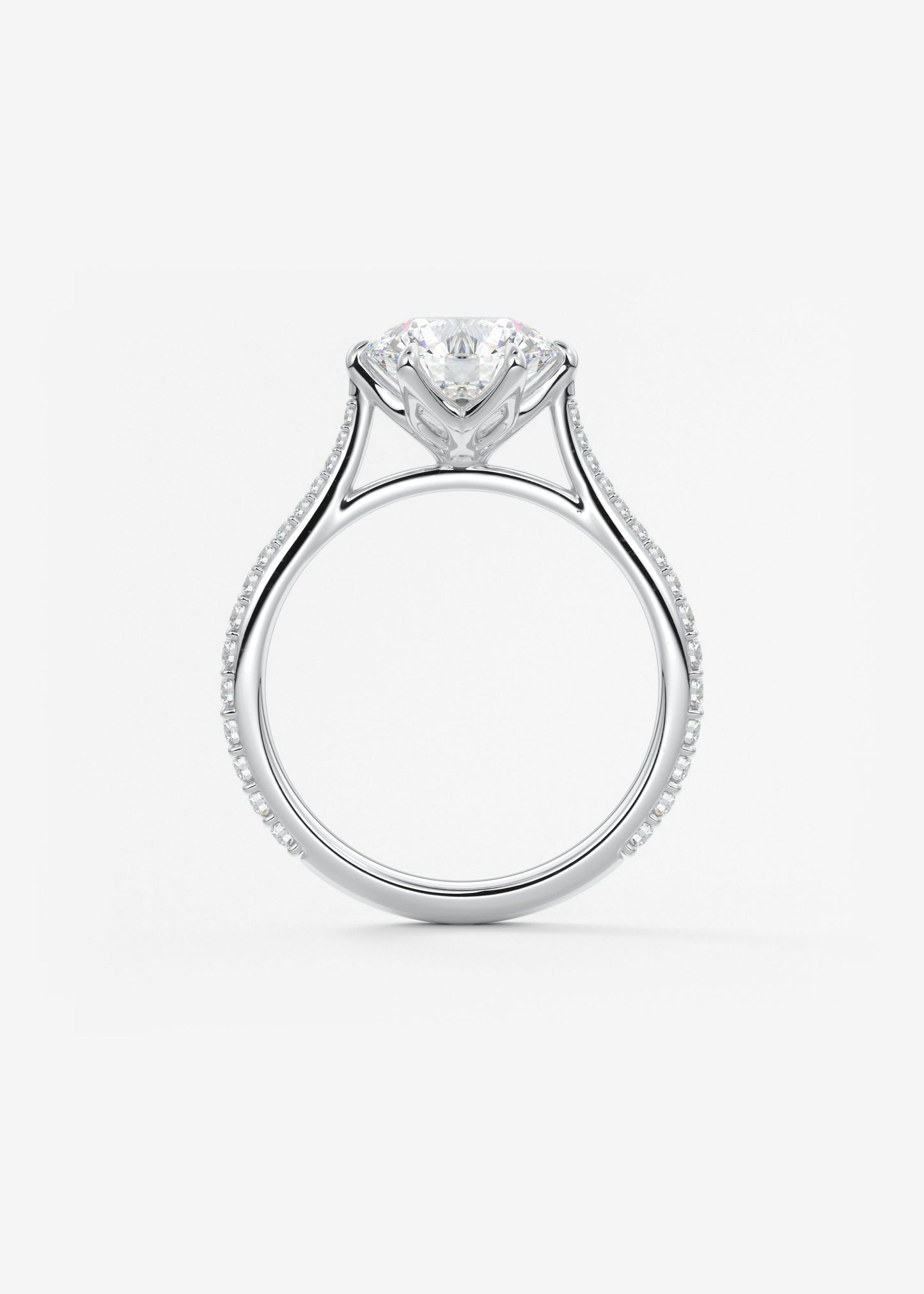 Oval Solitaire With Raised Basket Gallery Lab Grown Diamond Engagement Ring