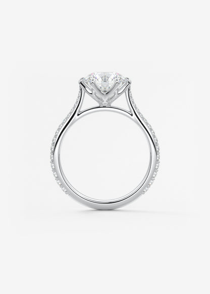 Oval Solitaire With Raised Basket Gallery Lab Grown Diamond Engagement Ring