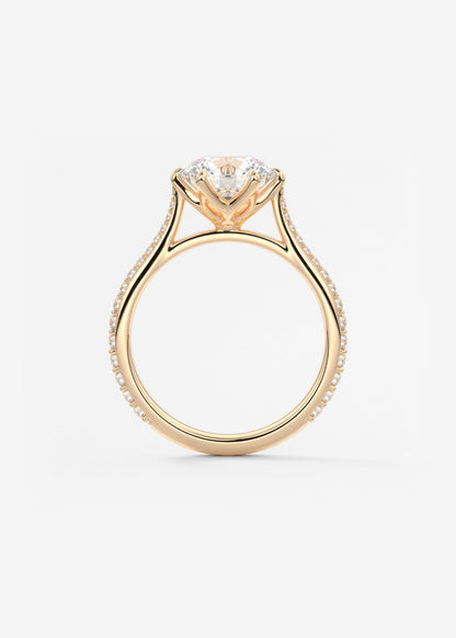 Oval Solitaire With Raised Basket Gallery Lab Grown Diamond Engagement Ring