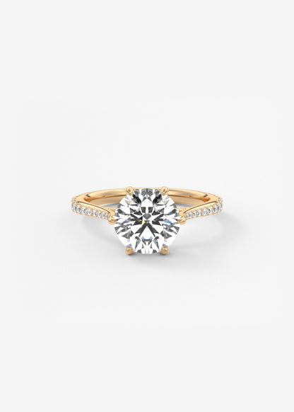 Oval Solitaire With Raised Basket Gallery Lab Grown Diamond Engagement Ring