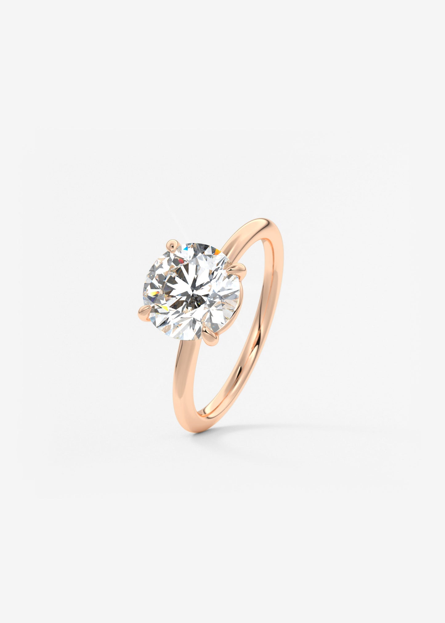 Oval Solitaire With Raised Basket Gallery Lab Grown Diamond Engagement Ring