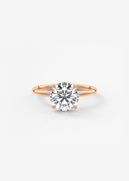 Oval Solitaire With Raised Basket Gallery Lab Grown Diamond Engagement Ring