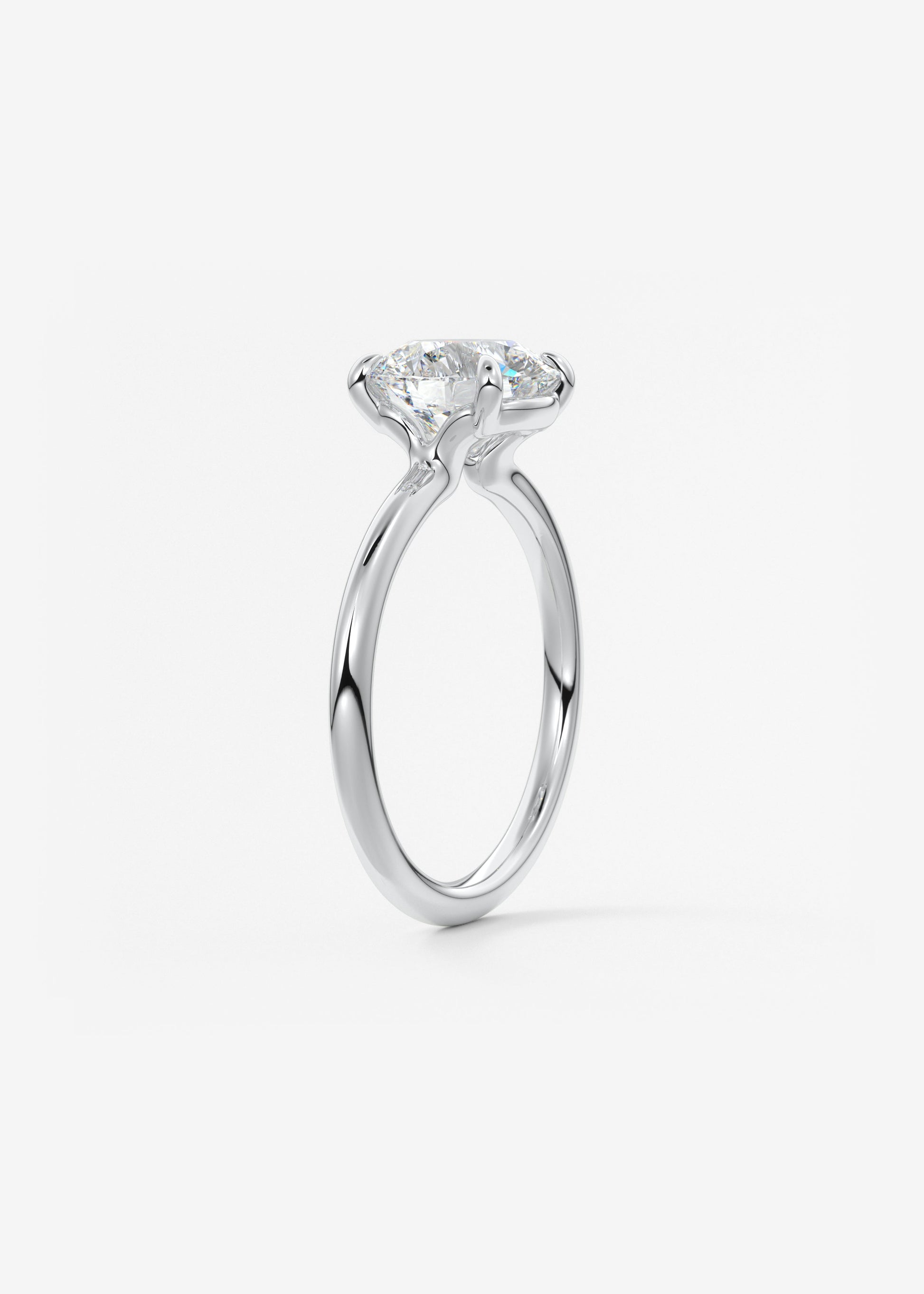 Oval Solitaire With Raised Basket Gallery Lab Grown Diamond Engagement Ring