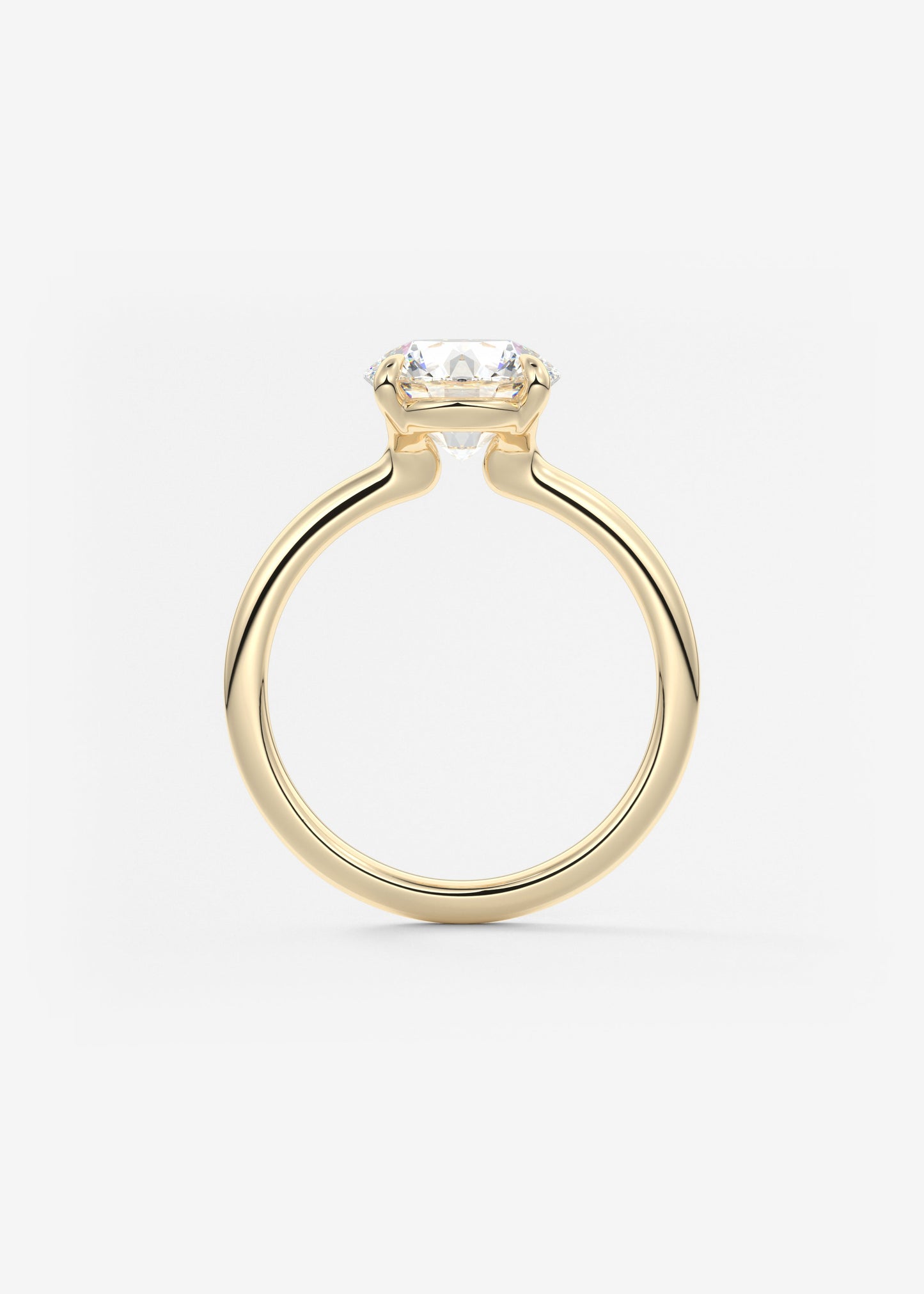 Oval Solitaire With Raised Basket Gallery Lab Grown Diamond Engagement Ring