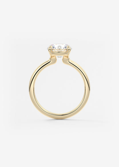 Oval Solitaire With Raised Basket Gallery Lab Grown Diamond Engagement Ring