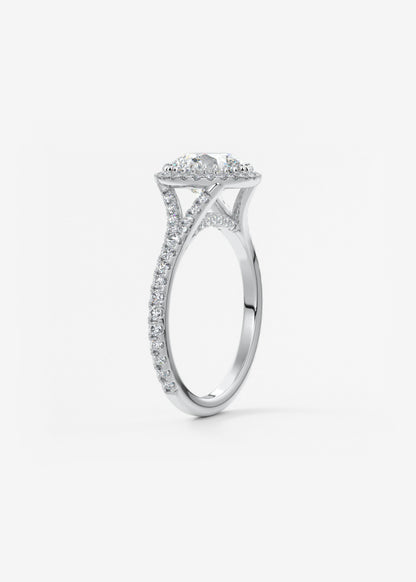 Oval Solitaire With Raised Basket Gallery Lab Grown Diamond Engagement Ring