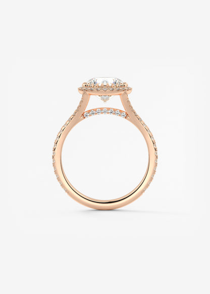 Oval Solitaire With Raised Basket Gallery Lab Grown Diamond Engagement Ring