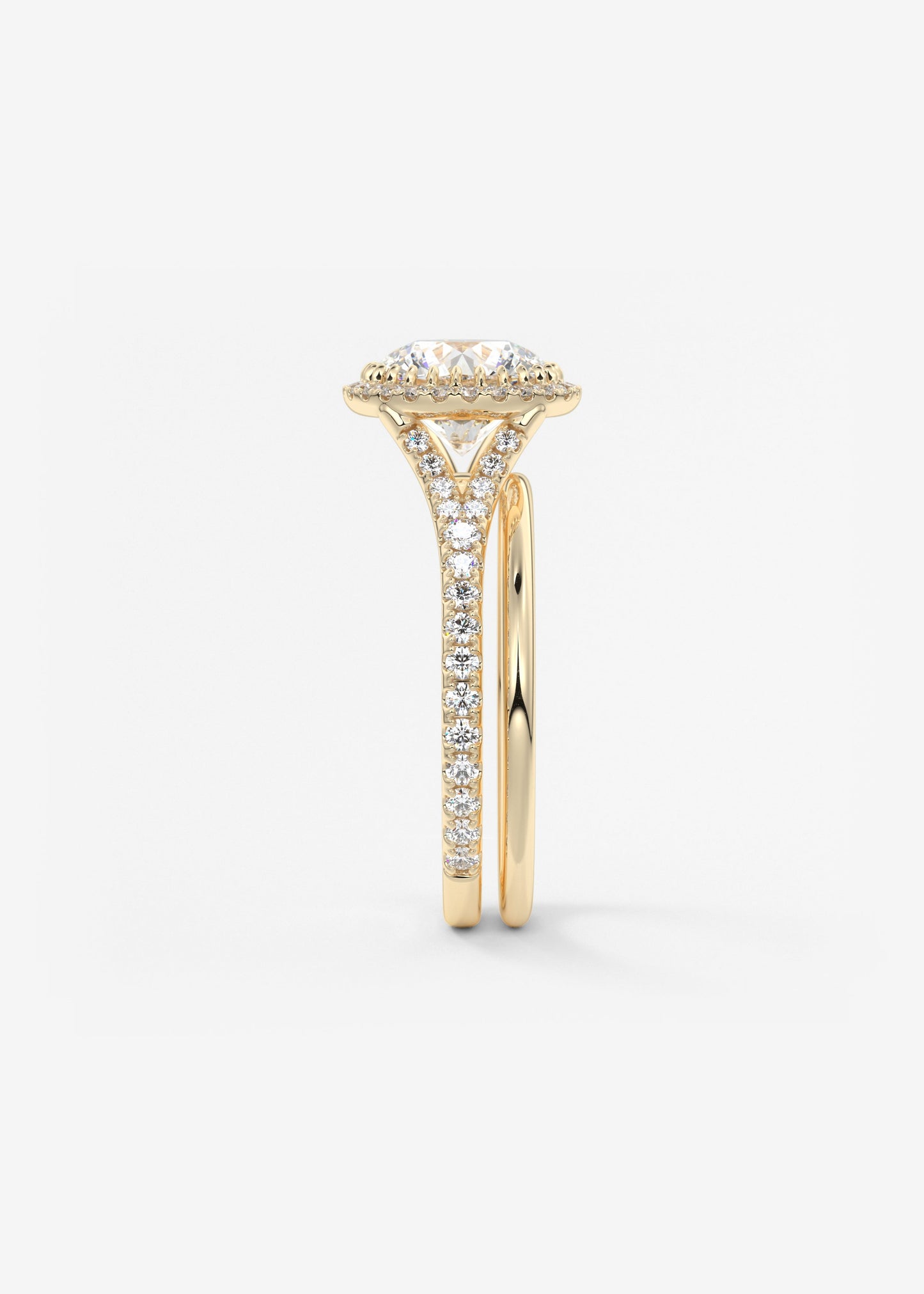 Oval Solitaire With Raised Basket Gallery Lab Grown Diamond Engagement Ring