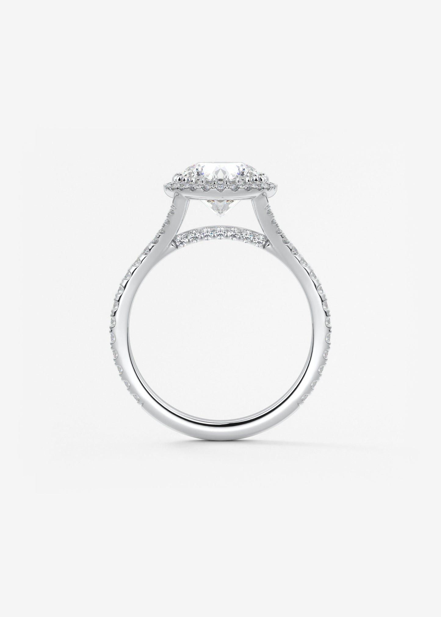 Oval Solitaire With Raised Basket Gallery Lab Grown Diamond Engagement Ring