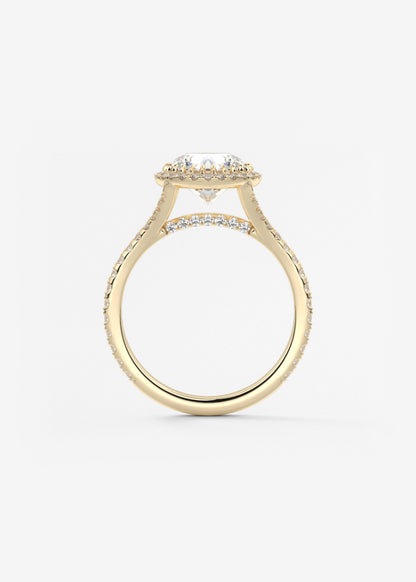 Oval Solitaire With Raised Basket Gallery Lab Grown Diamond Engagement Ring