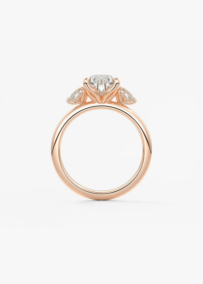 Oval Solitaire With Raised Basket Gallery Lab Grown Diamond Engagement Ring