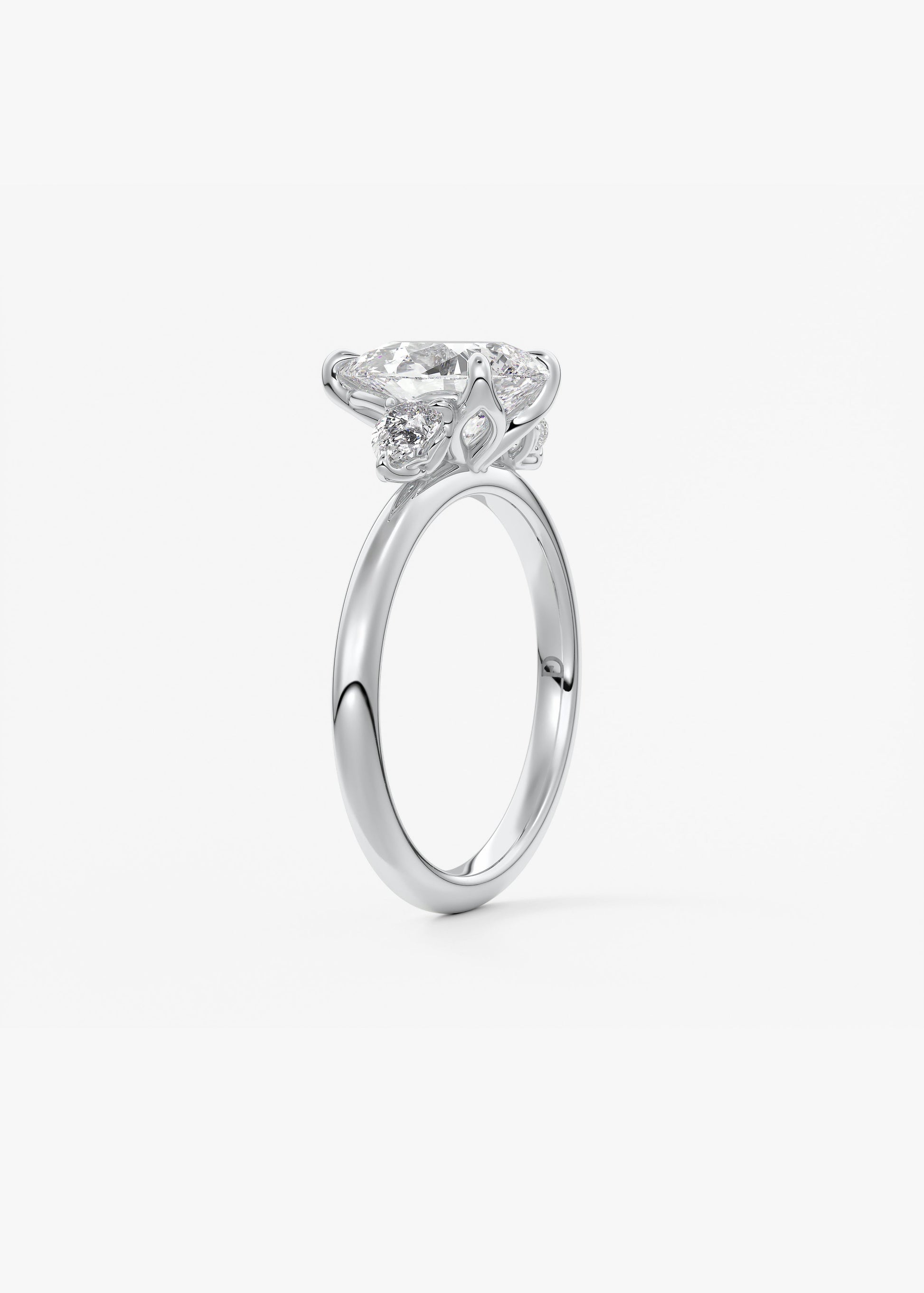 Oval Solitaire With Raised Basket Gallery Lab Grown Diamond Engagement Ring
