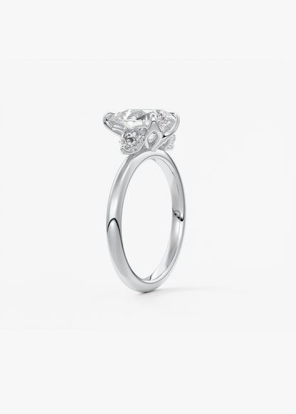 Oval Solitaire With Raised Basket Gallery Lab Grown Diamond Engagement Ring