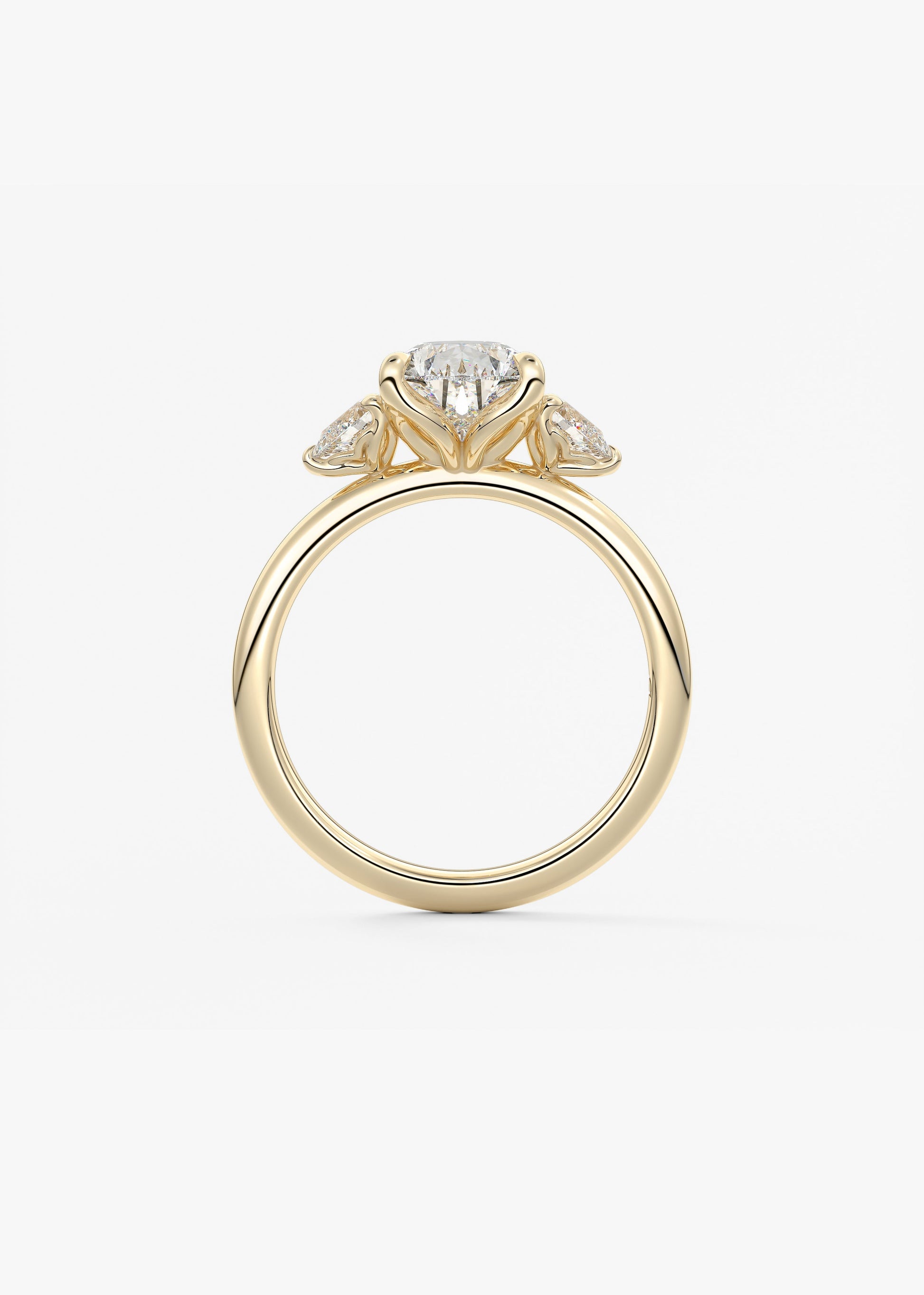 Oval Solitaire With Raised Basket Gallery Lab Grown Diamond Engagement Ring