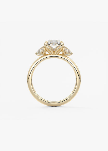 Oval Solitaire With Raised Basket Gallery Lab Grown Diamond Engagement Ring
