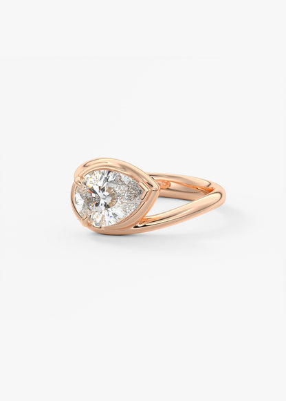 Oval Solitaire With Raised Basket Gallery Lab Grown Diamond Engagement Ring