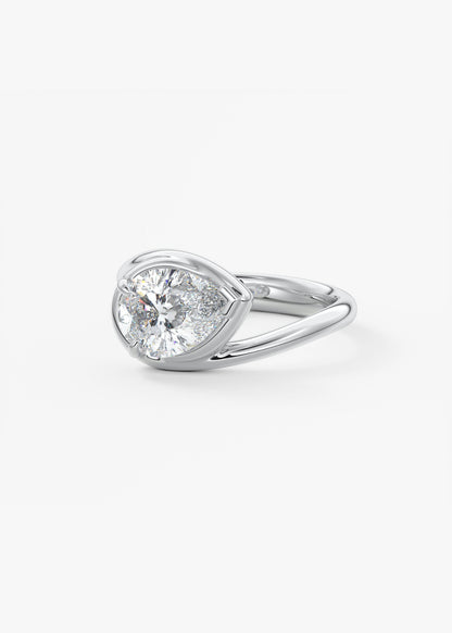 Oval Solitaire With Raised Basket Gallery Lab Grown Diamond Engagement Ring