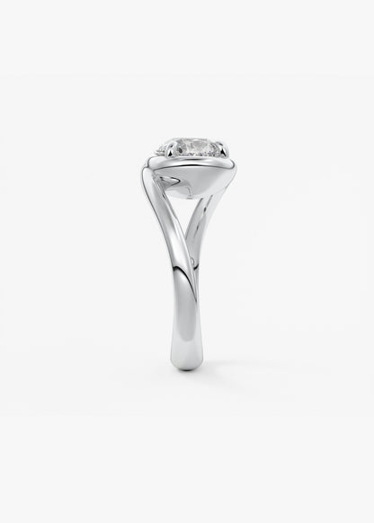 Oval Solitaire With Raised Basket Gallery Lab Grown Diamond Engagement Ring