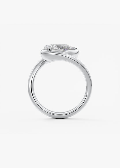 Oval Solitaire With Raised Basket Gallery Lab Grown Diamond Engagement Ring