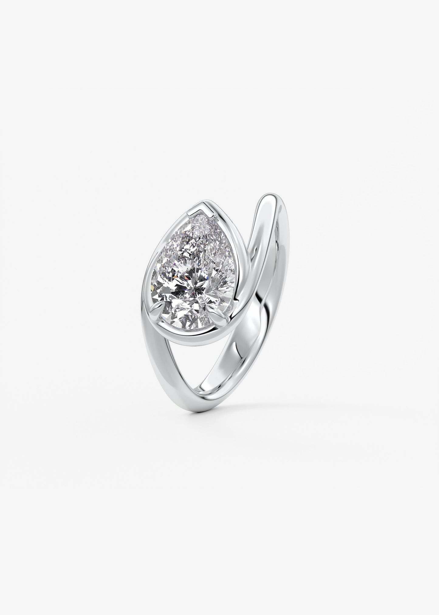 Oval Solitaire With Raised Basket Gallery Lab Grown Diamond Engagement Ring