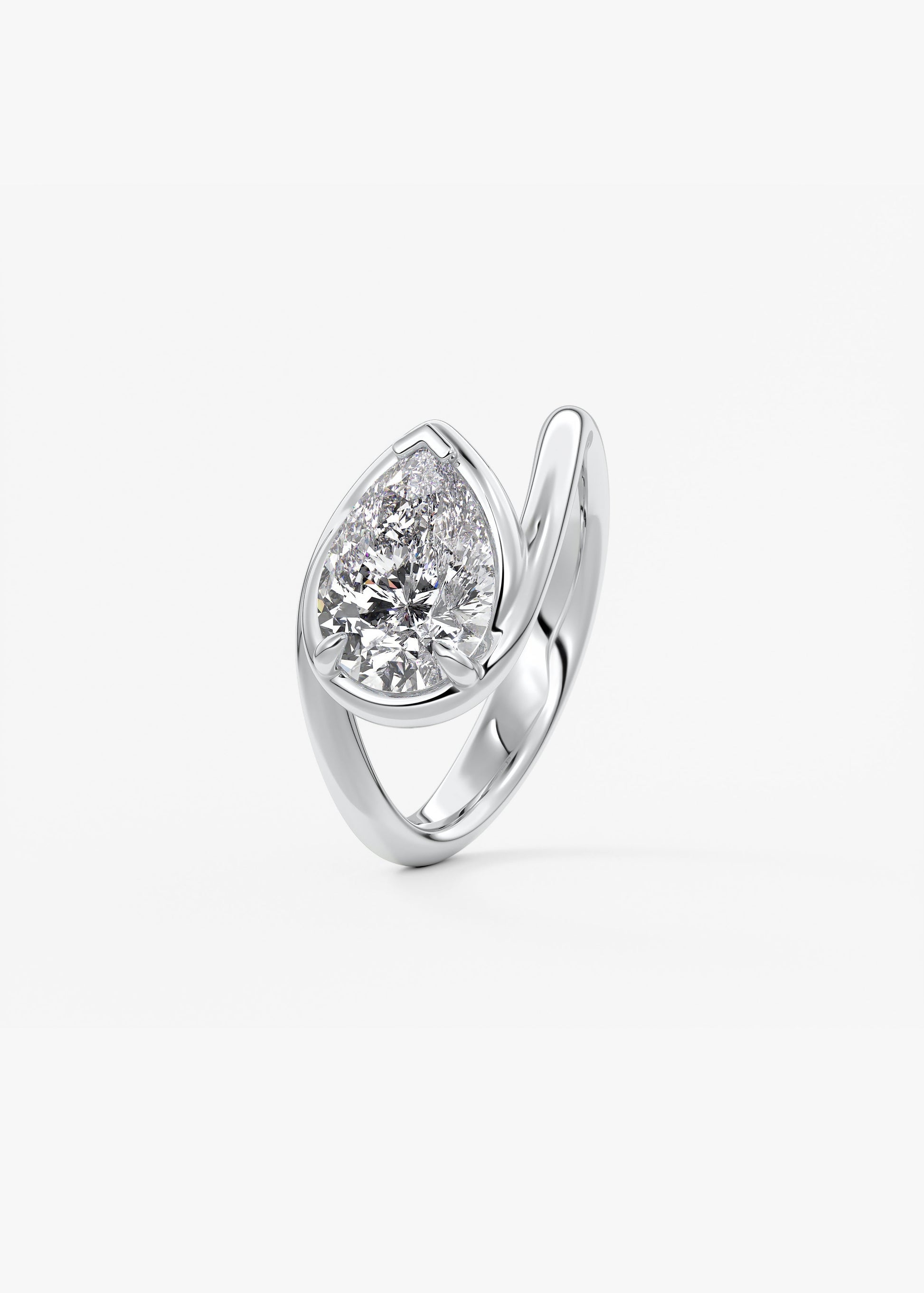 Oval Solitaire With Raised Basket Gallery Lab Grown Diamond Engagement Ring