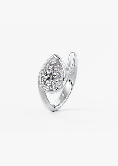 Oval Solitaire With Raised Basket Gallery Lab Grown Diamond Engagement Ring