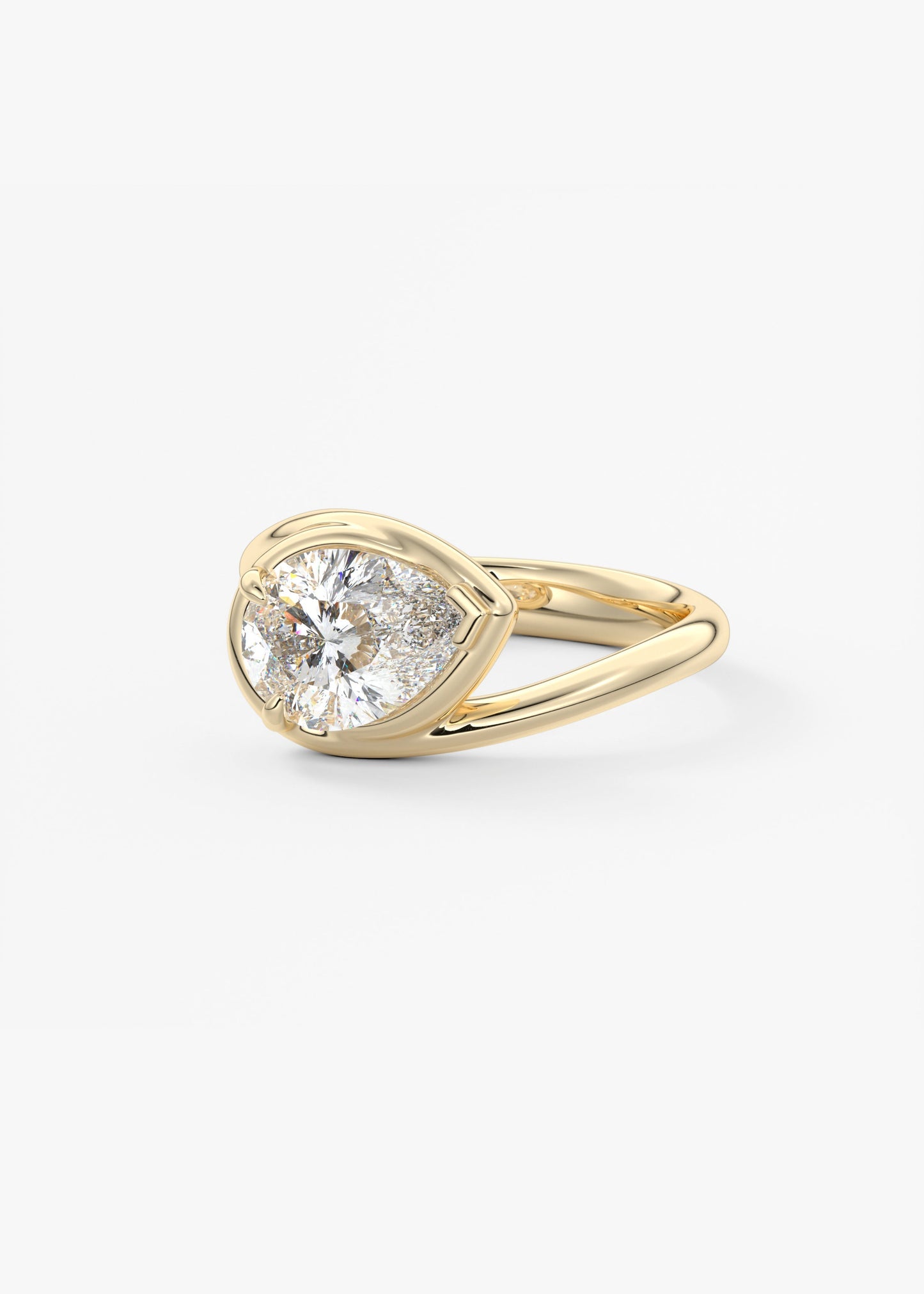 Oval Solitaire With Raised Basket Gallery Lab Grown Diamond Engagement Ring