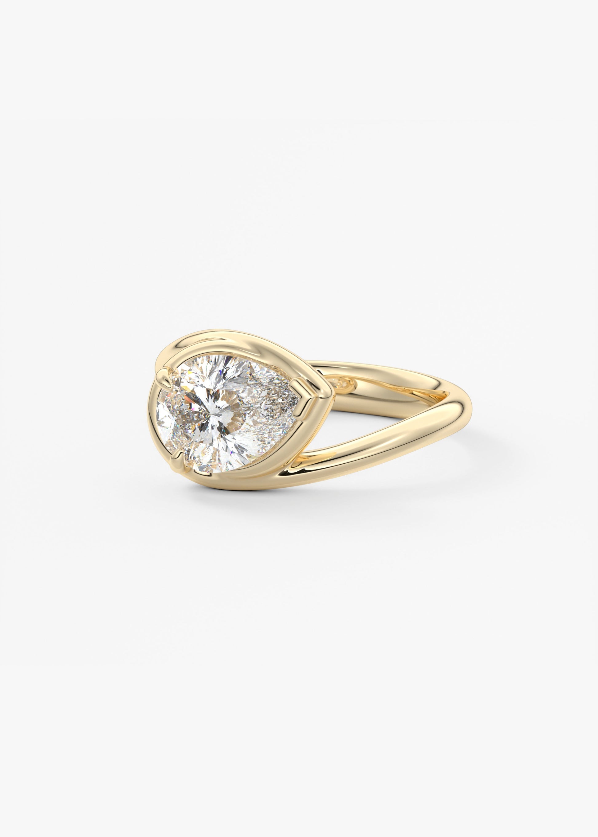Oval Solitaire With Raised Basket Gallery Lab Grown Diamond Engagement Ring