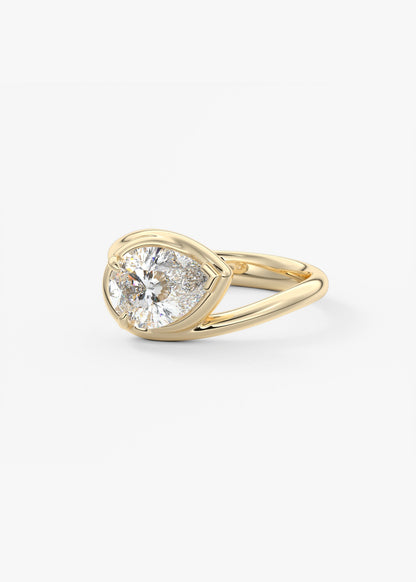 Oval Solitaire With Raised Basket Gallery Lab Grown Diamond Engagement Ring