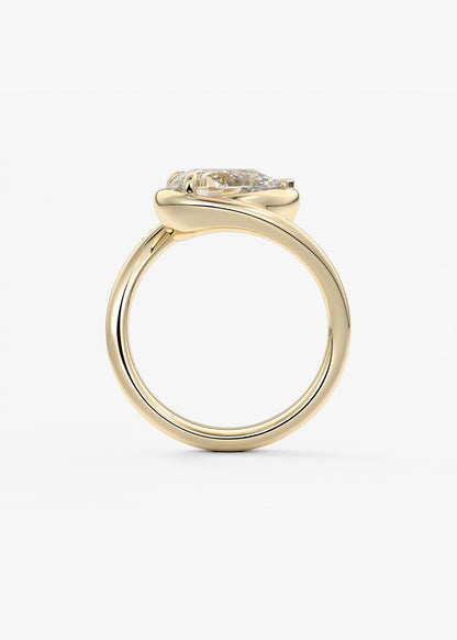 Oval Solitaire With Raised Basket Gallery Lab Grown Diamond Engagement Ring