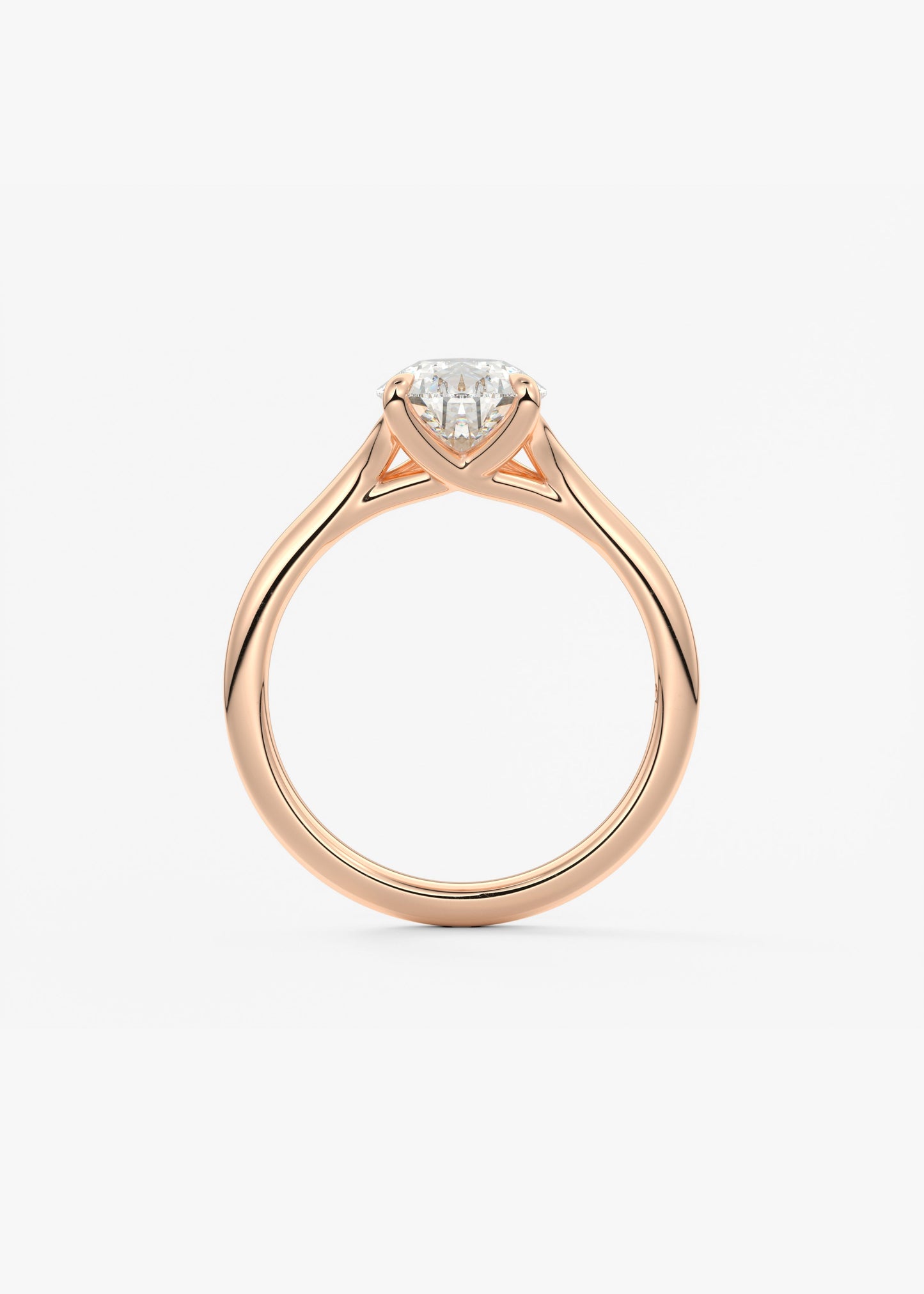 Oval Solitaire With Raised Basket Gallery Lab Grown Diamond Engagement Ring