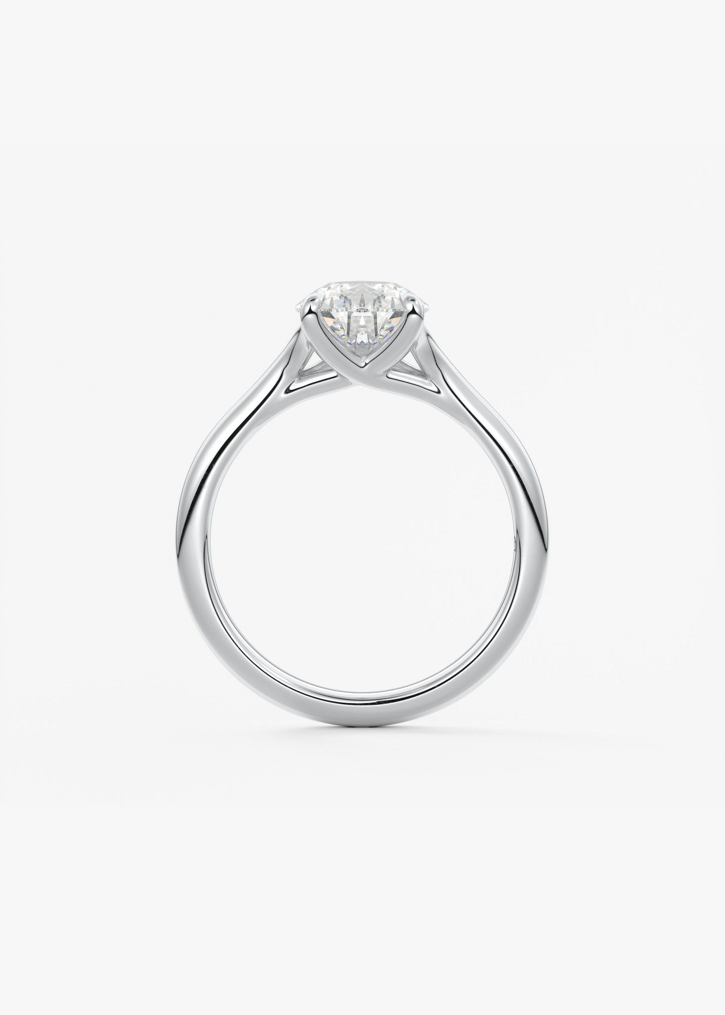 Oval Solitaire With Raised Basket Gallery Lab Grown Diamond Engagement Ring