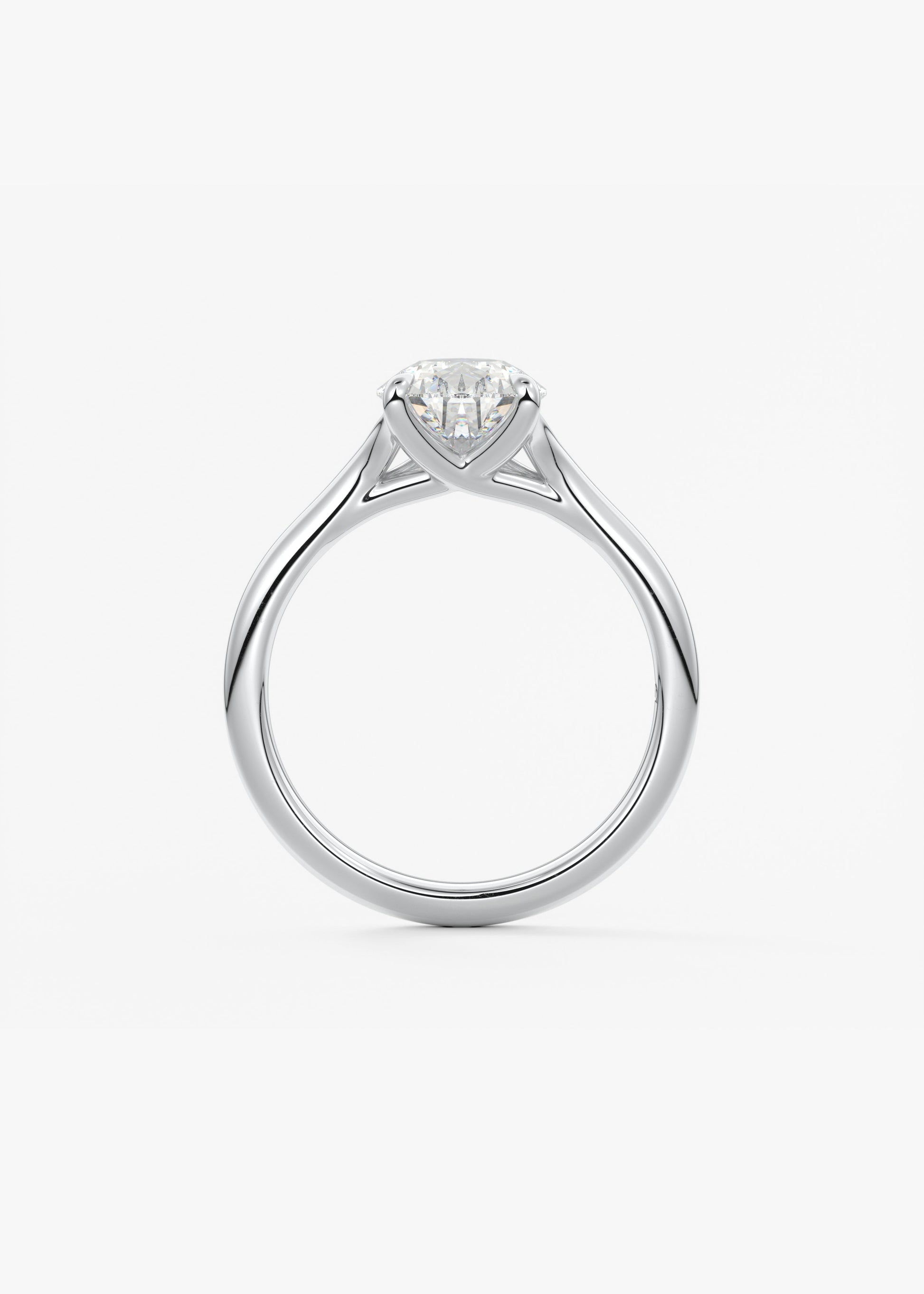 Oval Solitaire With Raised Basket Gallery Lab Grown Diamond Engagement Ring