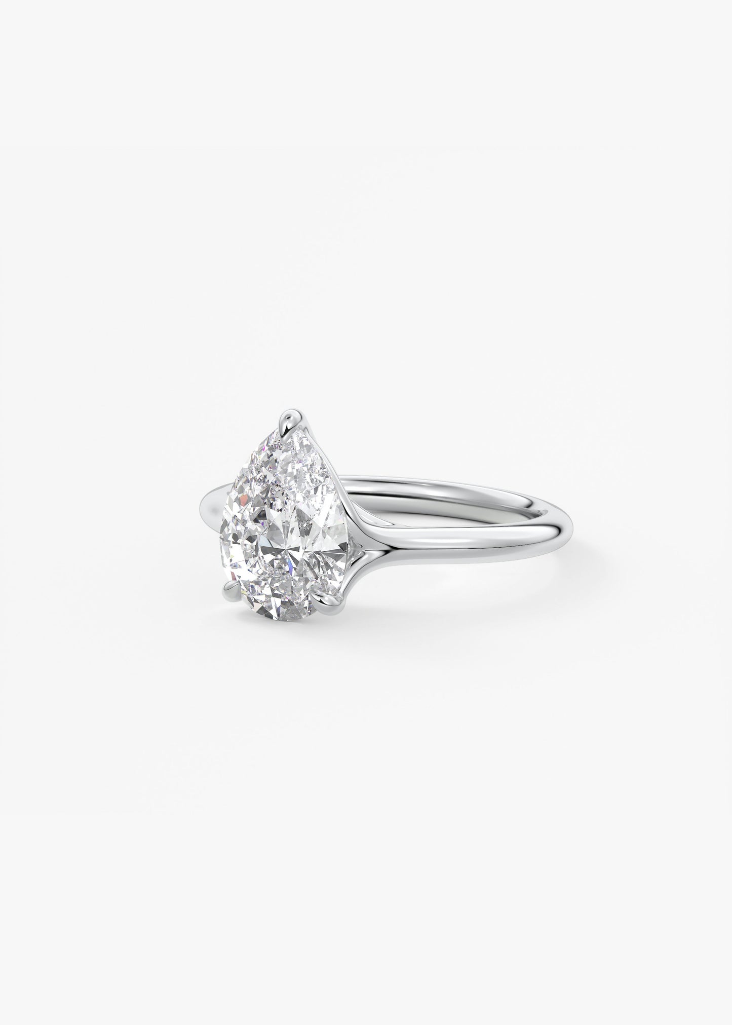 Oval Solitaire With Raised Basket Gallery Lab Grown Diamond Engagement Ring