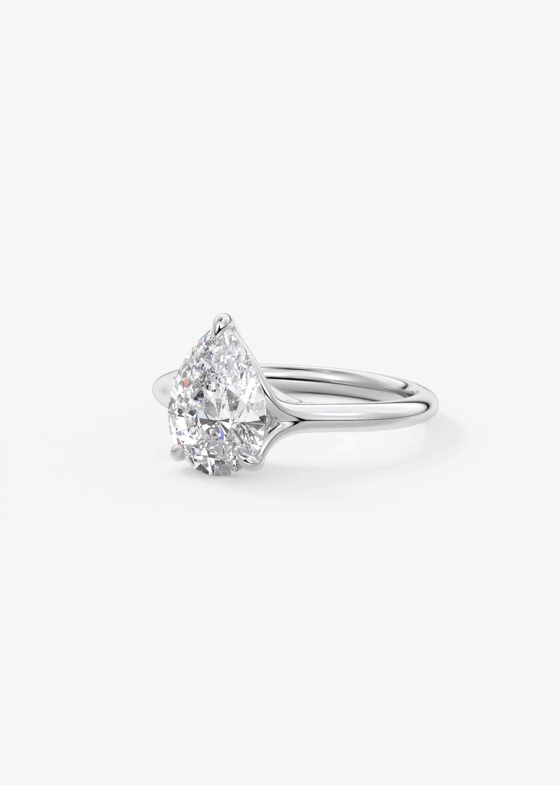 Oval Solitaire With Raised Basket Gallery Lab Grown Diamond Engagement Ring
