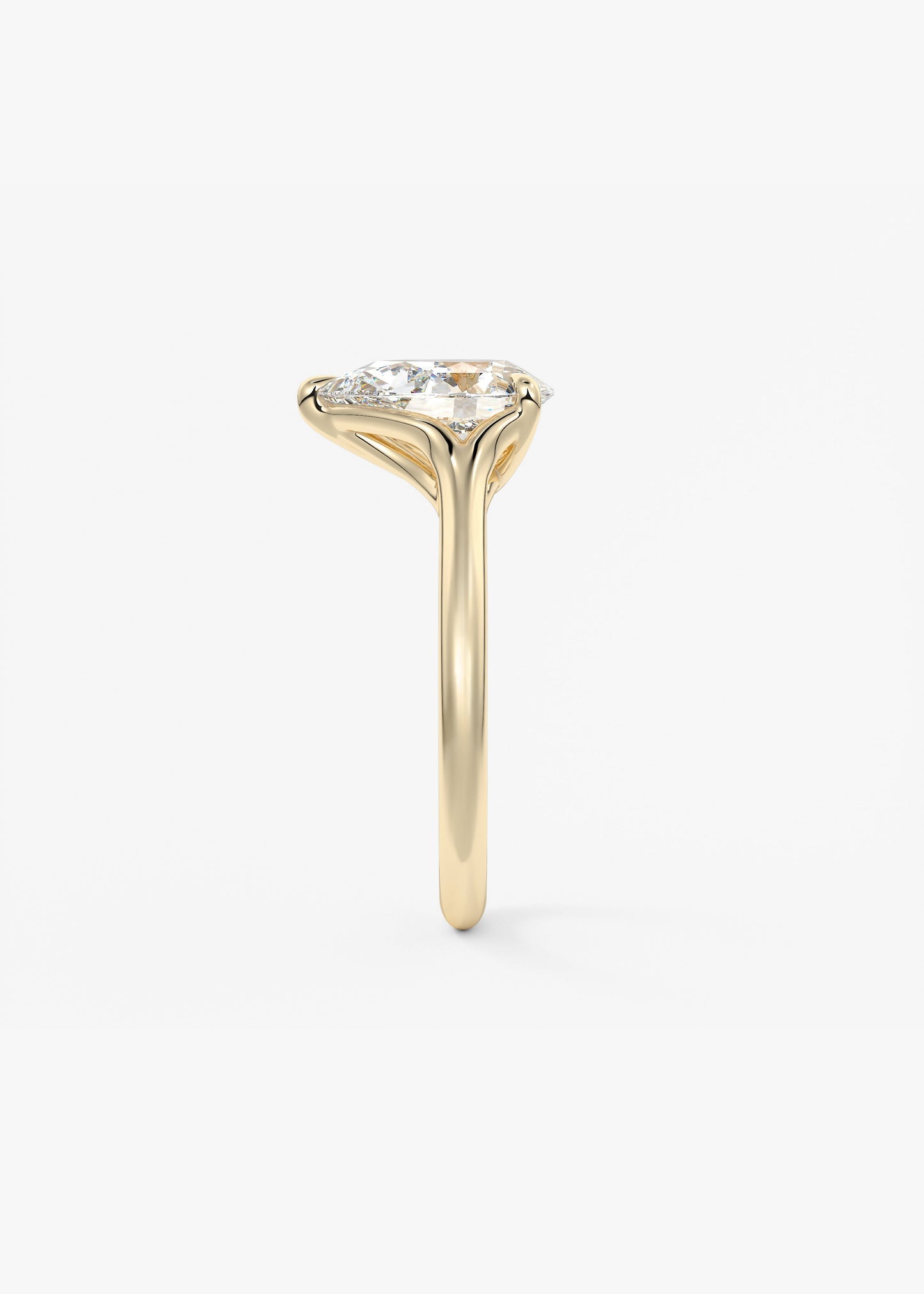 Oval Solitaire With Raised Basket Gallery Lab Grown Diamond Engagement Ring