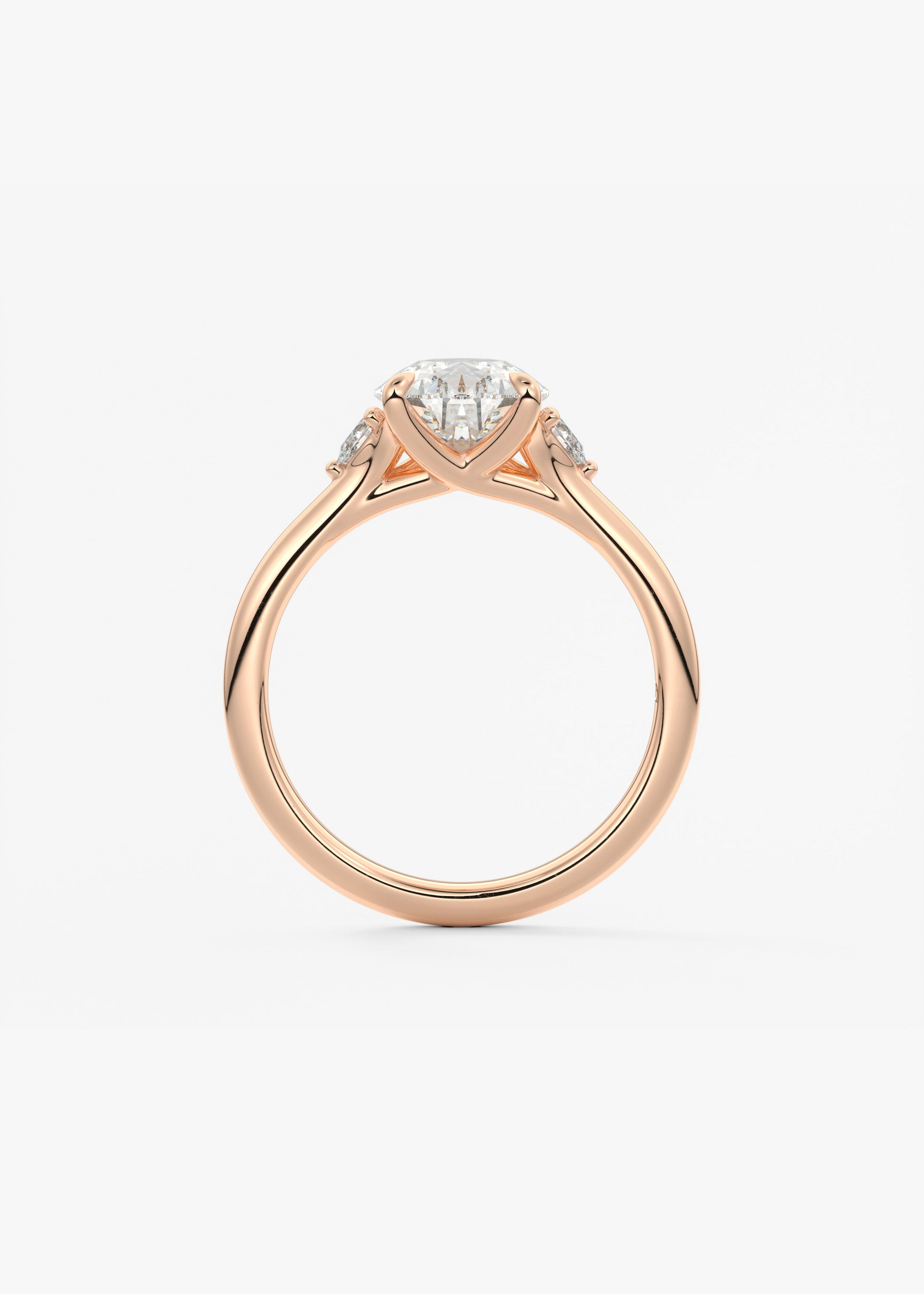 Oval Solitaire With Raised Basket Gallery Lab Grown Diamond Engagement Ring