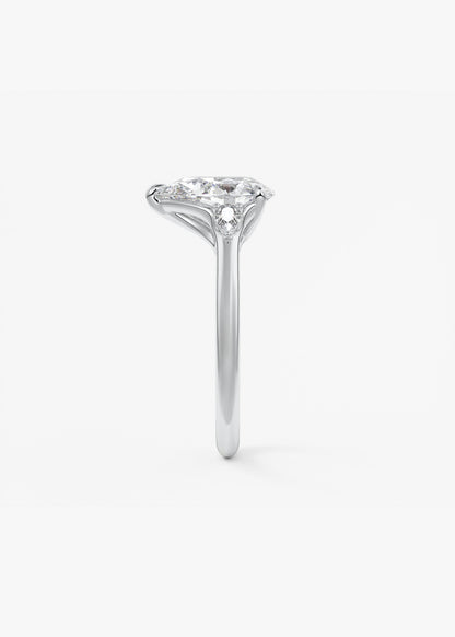 Oval Solitaire With Raised Basket Gallery Lab Grown Diamond Engagement Ring