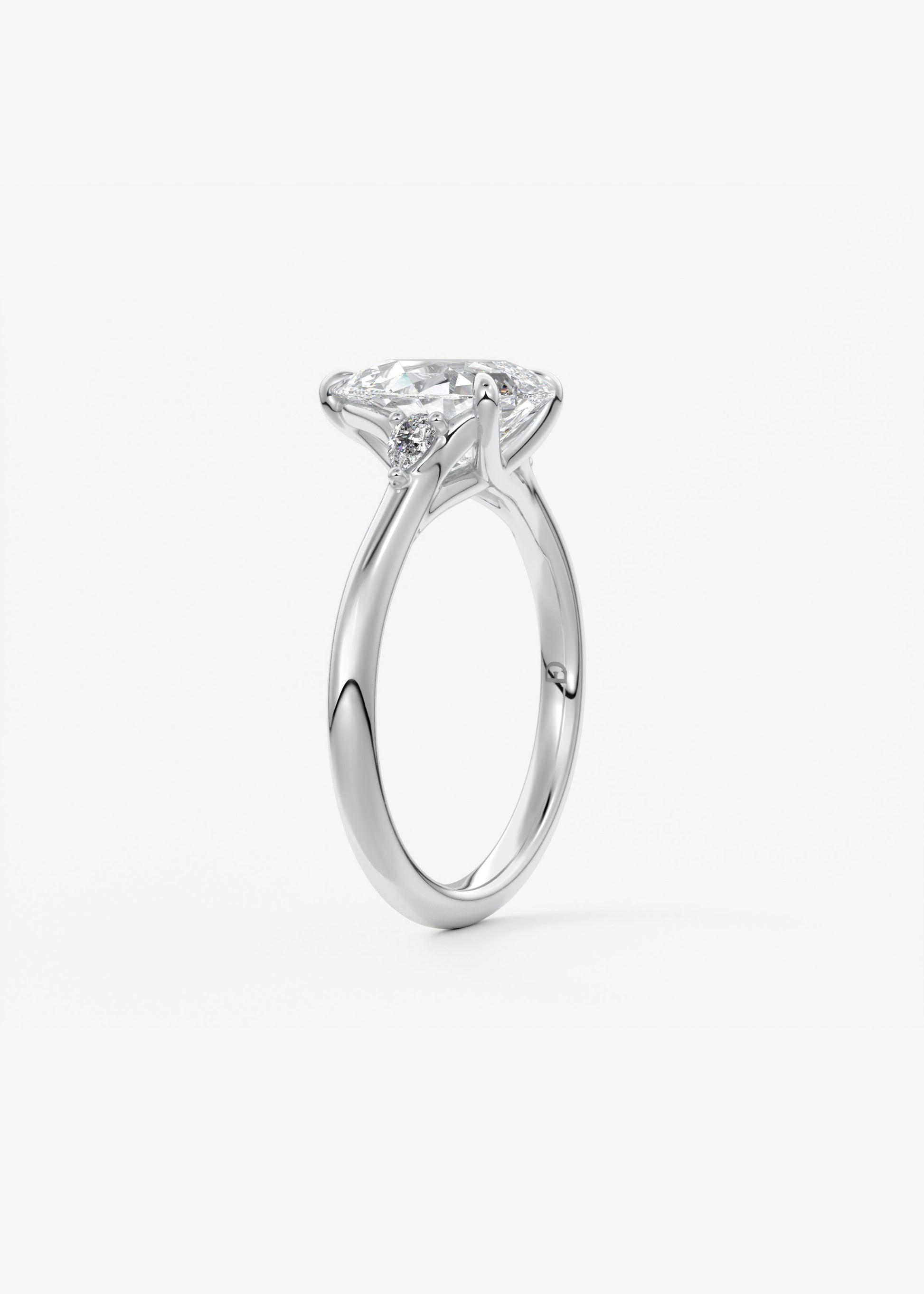Oval Solitaire With Raised Basket Gallery Lab Grown Diamond Engagement Ring